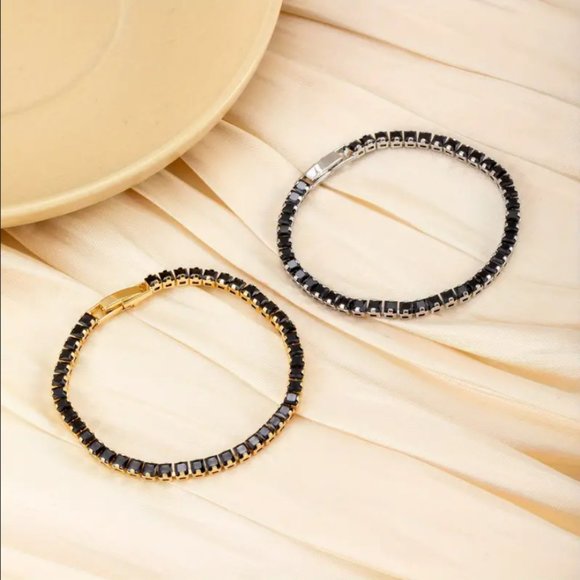 Solid Silver 1ct Black Onyx Womens Gemstone Tennis Bracelet Jewelry 7" 8" 1 ct - Picture 11 of 11